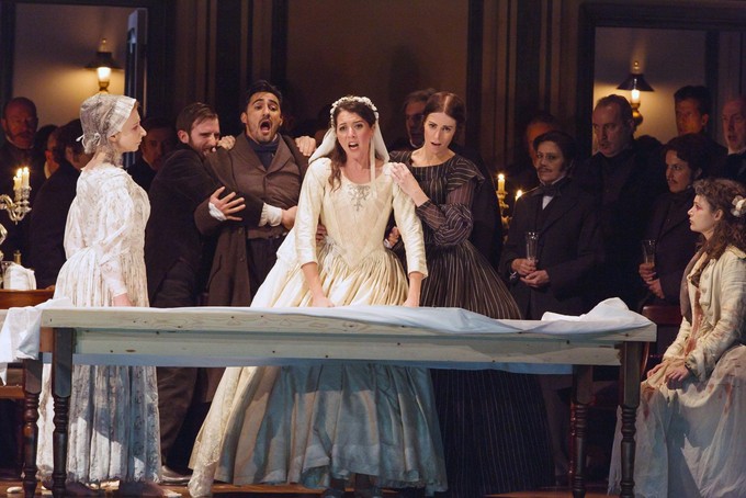 Lisette Oropesa, Charles Castronovo, Rachel Lloyd and Sarah Northgraves in Lucia di Lammermoor at th at 