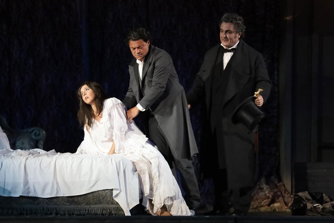Lisette Oropesa, Ludovic Tézier, and Vittorio Grigolo at 