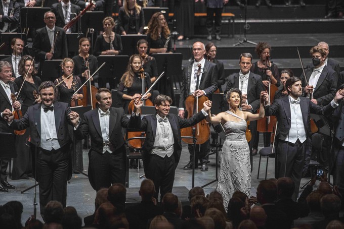 Lisette Oropesa, Ludovic Tezier, Daniele Rustioni, Roberto Tagliavini at 