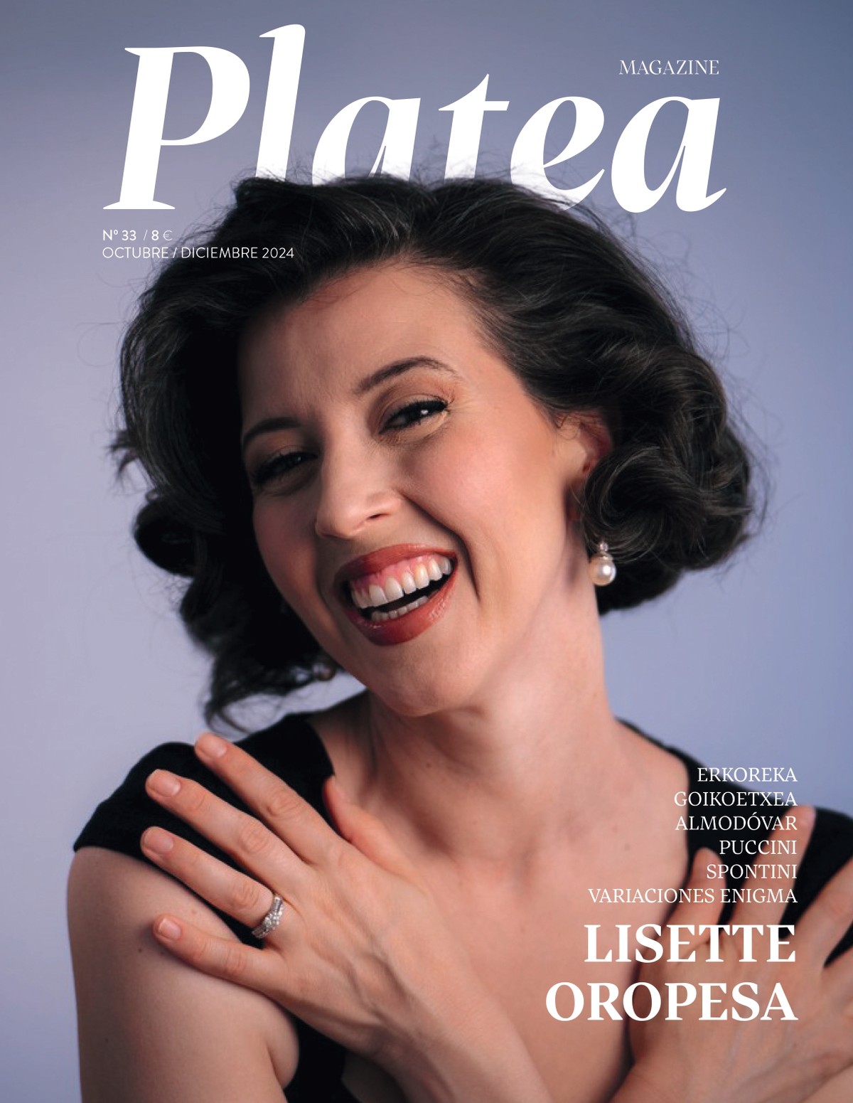 Lisette is on the cover of this month's issue of Platea Magazine