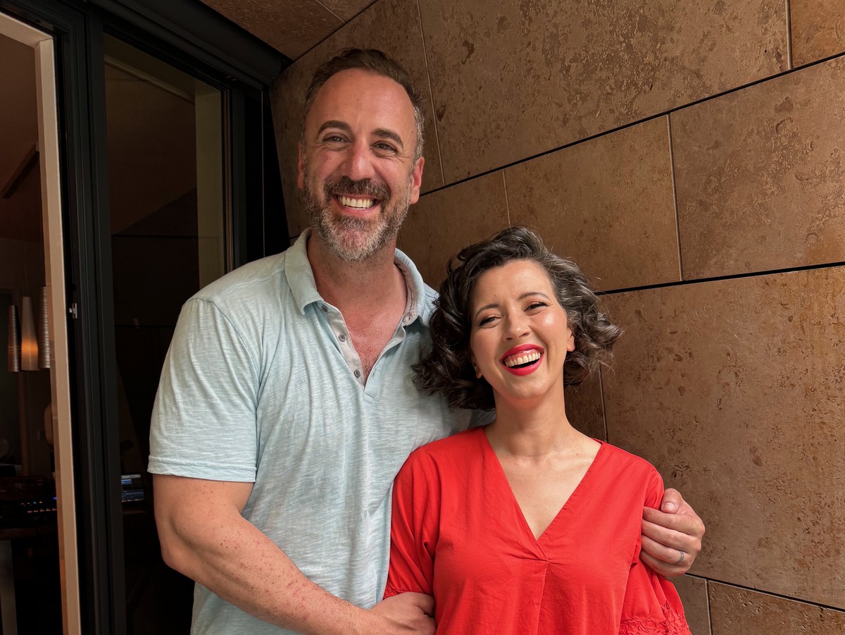 Lisette Oropesa and Christian Van Horn after the CVH Podcast