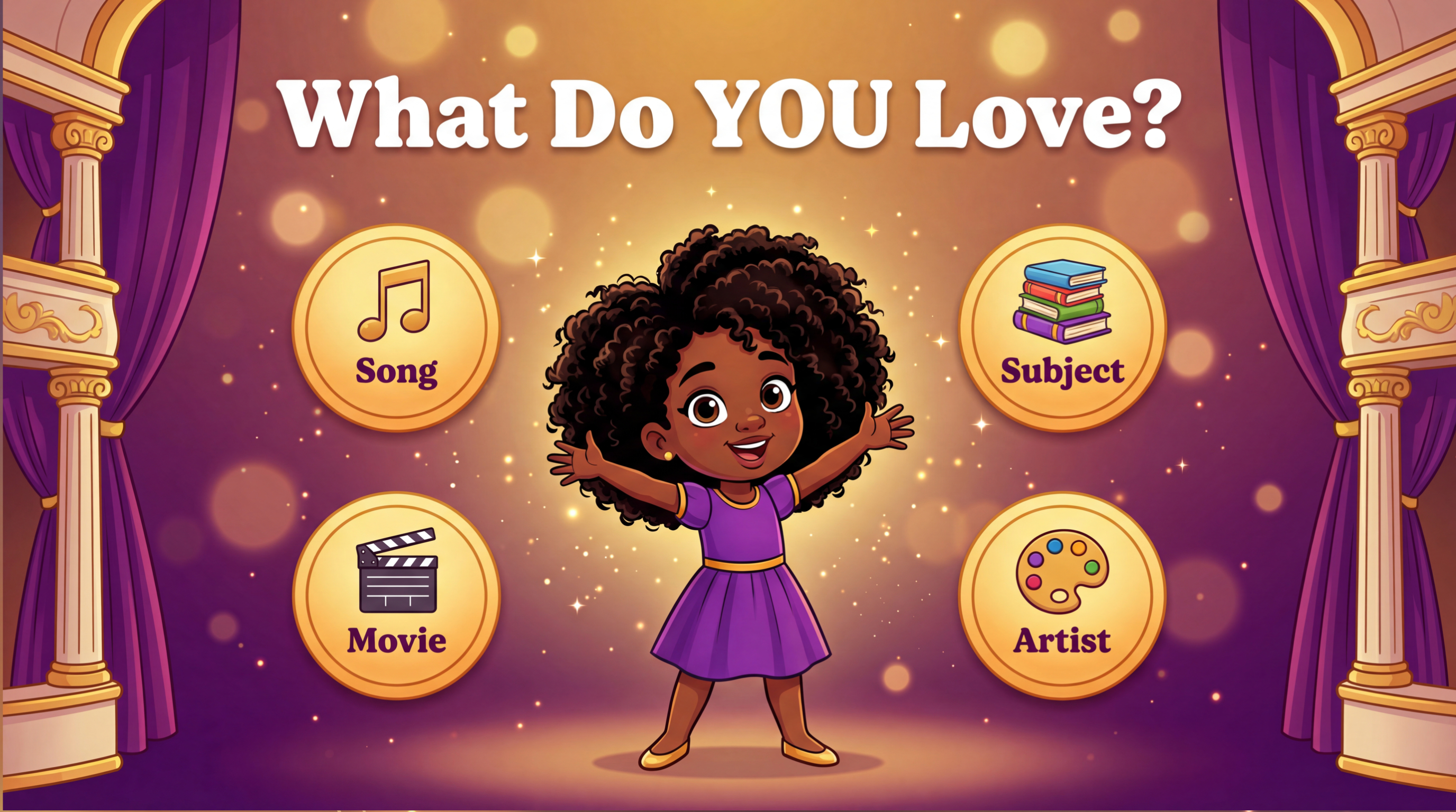Slide 12: What Do YOU Love? — songs, books, movies, art.