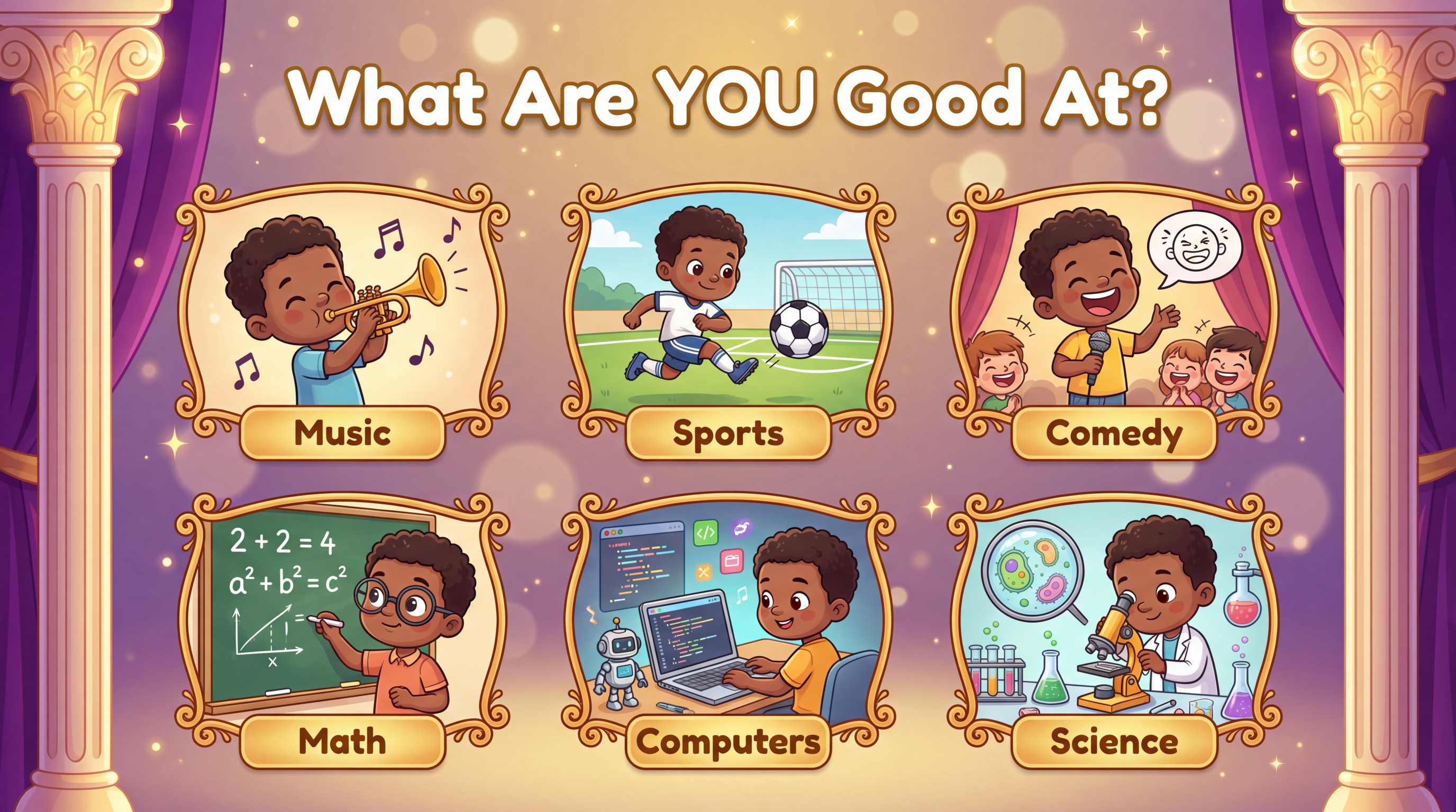 Slide 13: From childhood talents to a career.