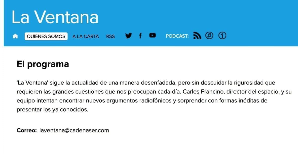 Lisette Oropesa interviewed on Cadena Ser podcast, La Ventana