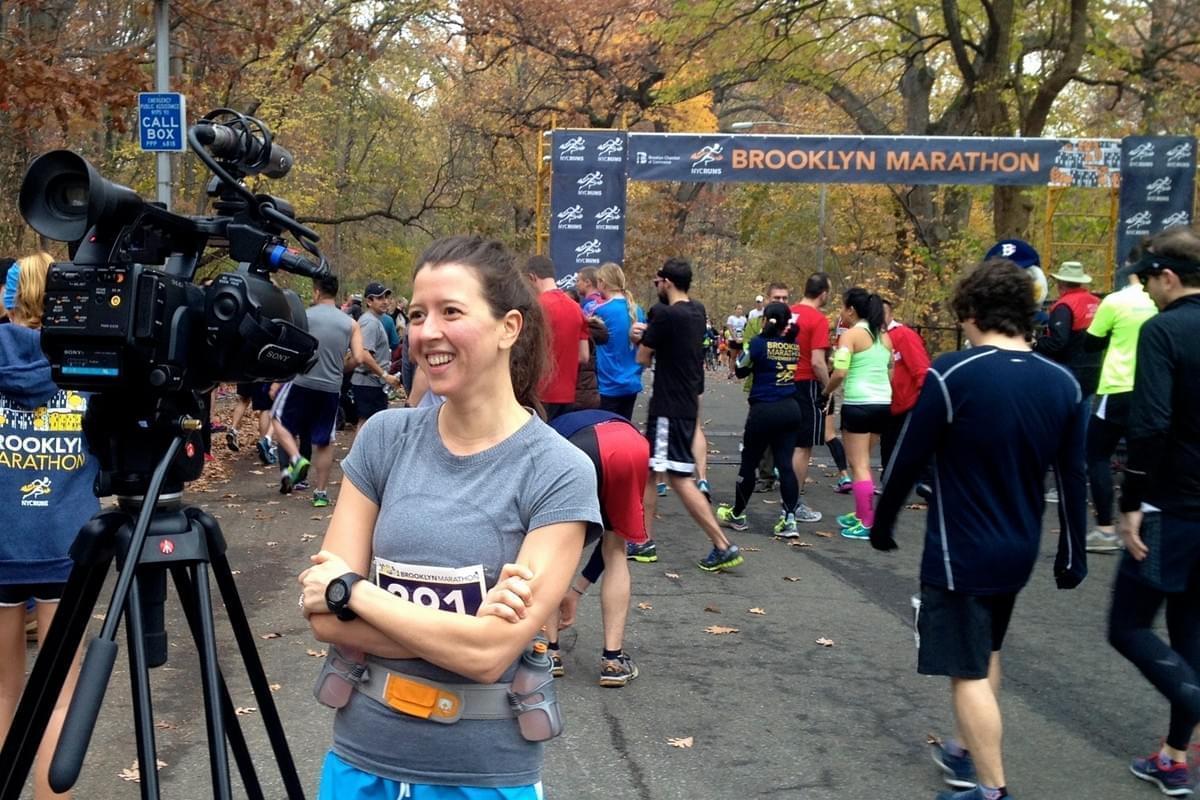 Lisette Oropesa after running a marathon