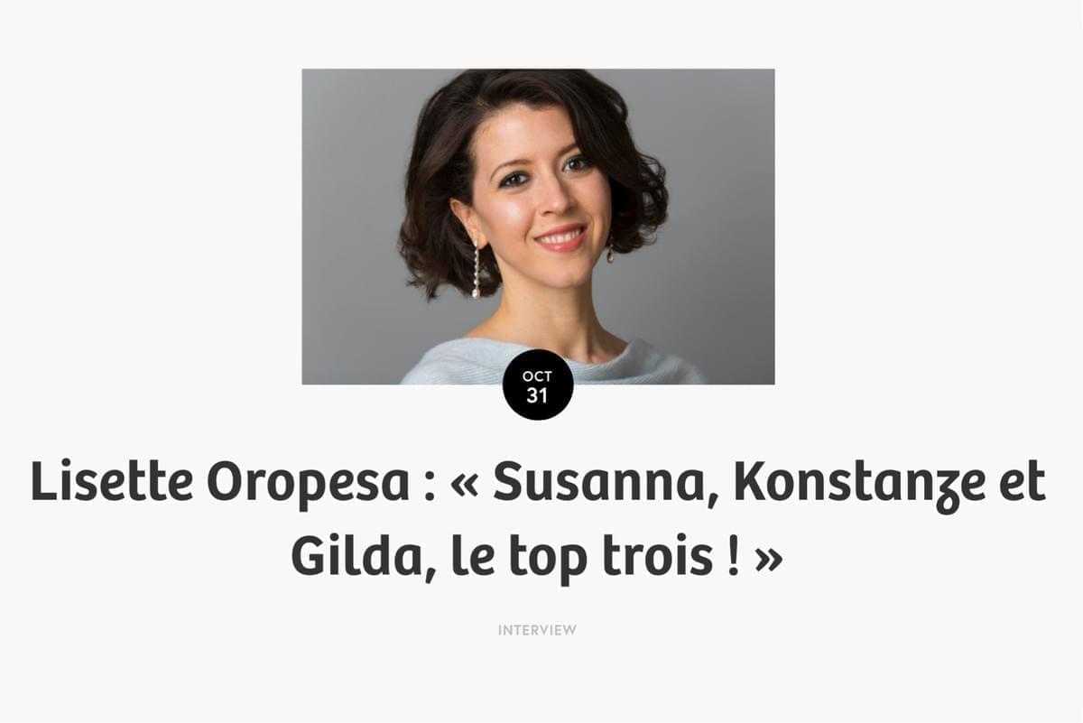 Lisette Oropesa interviewed in Classique c'est Cool
