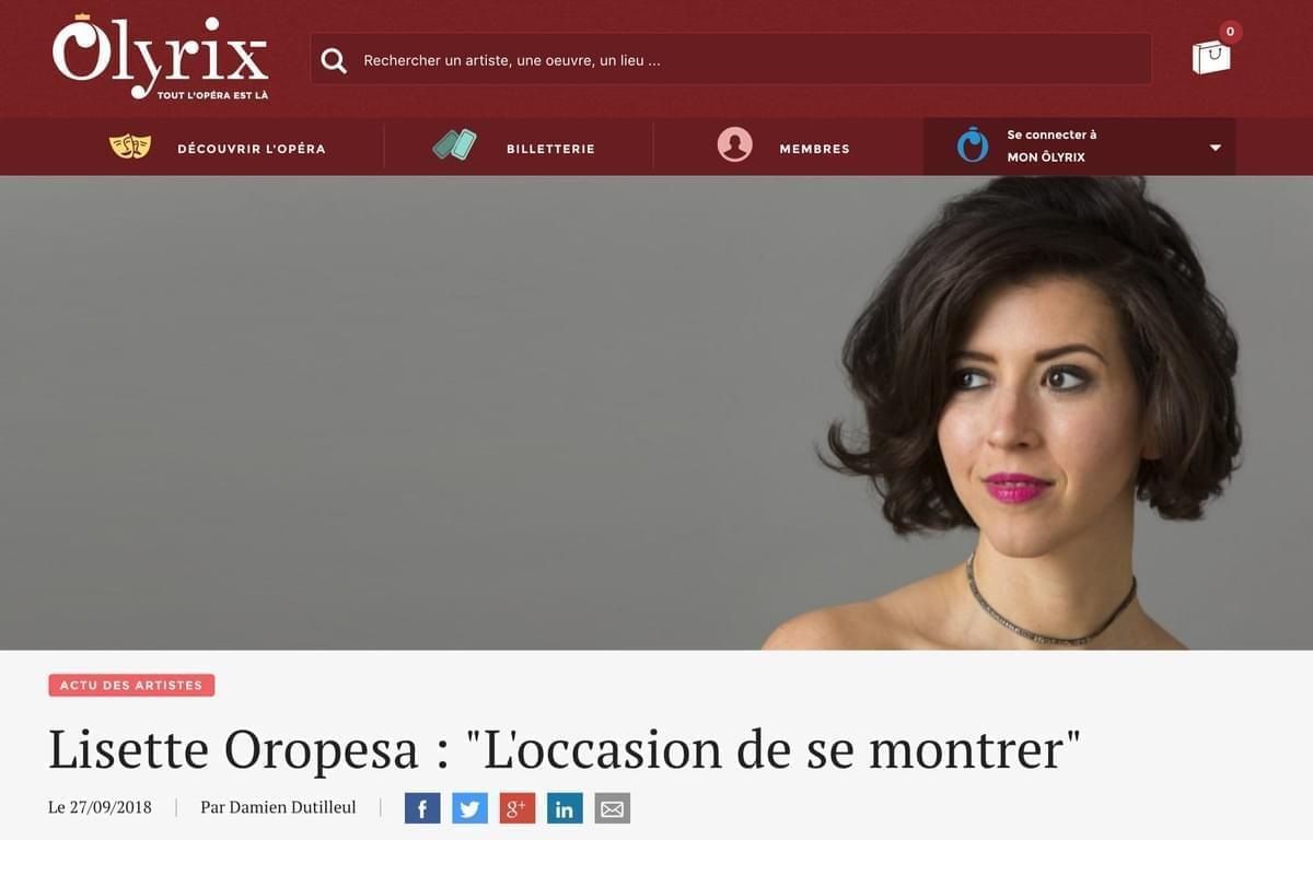 Lisette Oropesa interviewed in Ôlyrix