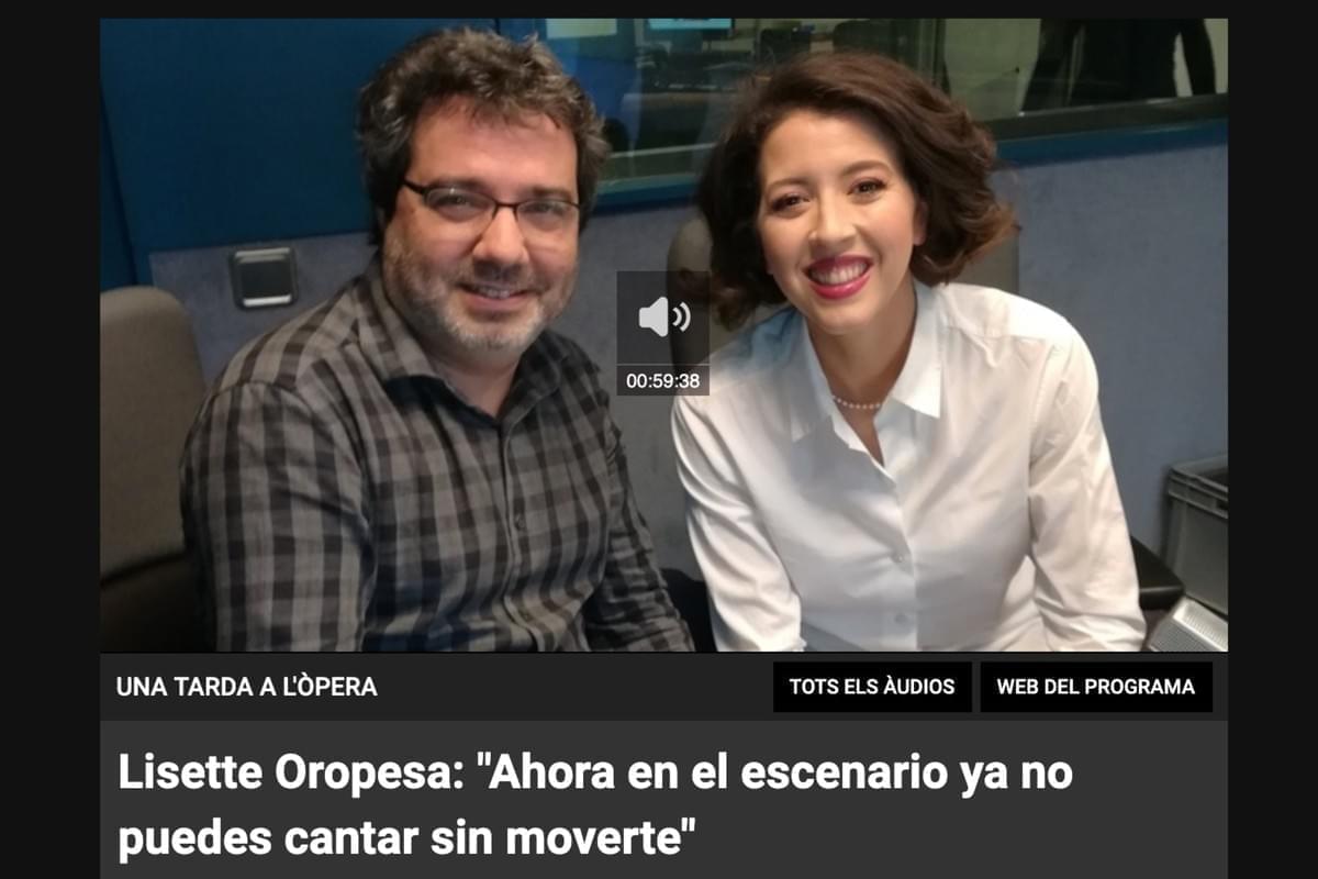 Lisette interviewed in Una tarda a l'òpera on Catalunya Música