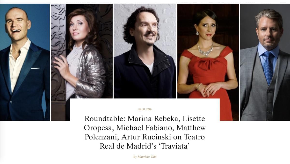 Roundtable chat with Roundtable with Marina Rebeka, Lisette Oropesa, Michael Fabiano, Matthew Polenzani on OperaWire