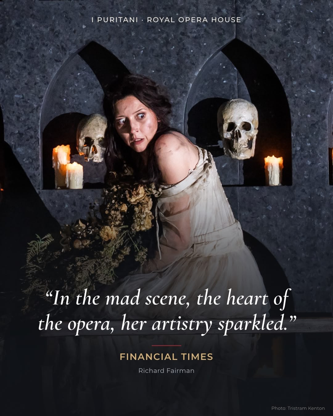 Financial Times review quote card for Lisette Oropesa as Elvira