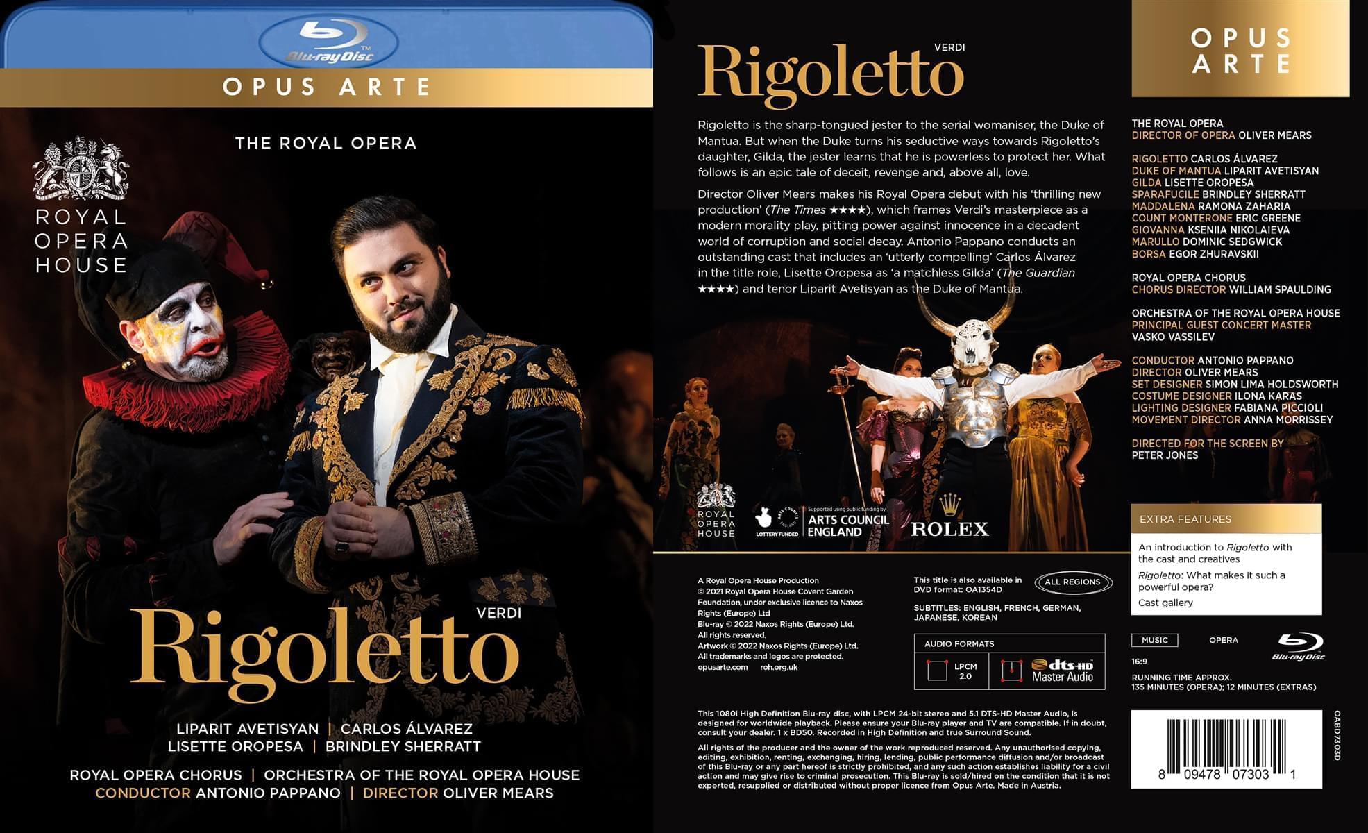 Rigoletto from the Royal Opera House released on Blu-ray