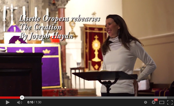 YouTube: Lisette rehearses The Creation by Joseph Haydn